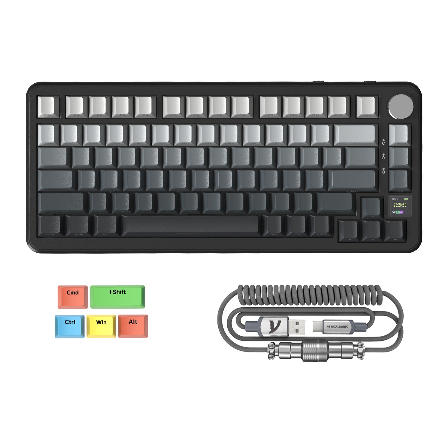 ATTACK SHARK X85PRO Teclado Mecânico Tri-modo com Gaxeta