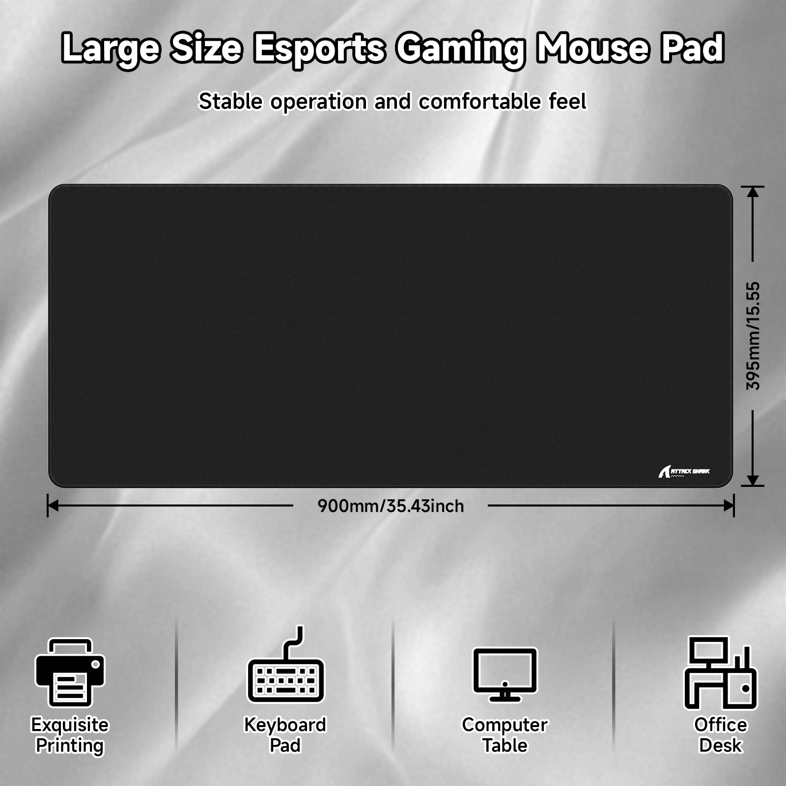 Mousepad Gamer eSport ATTACK SHARK CM02PRO (900x400x4 MM)