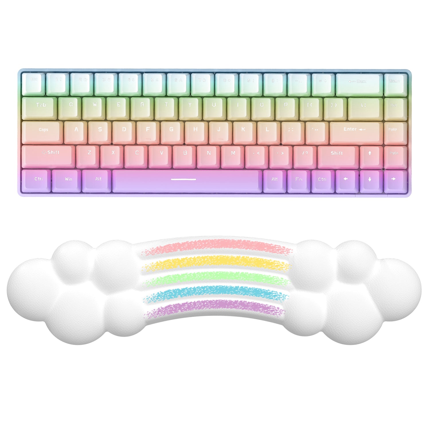 Apoio para Punho para Teclado ATTACK SHARK X MAMBASNAKE Rainbow Cloud