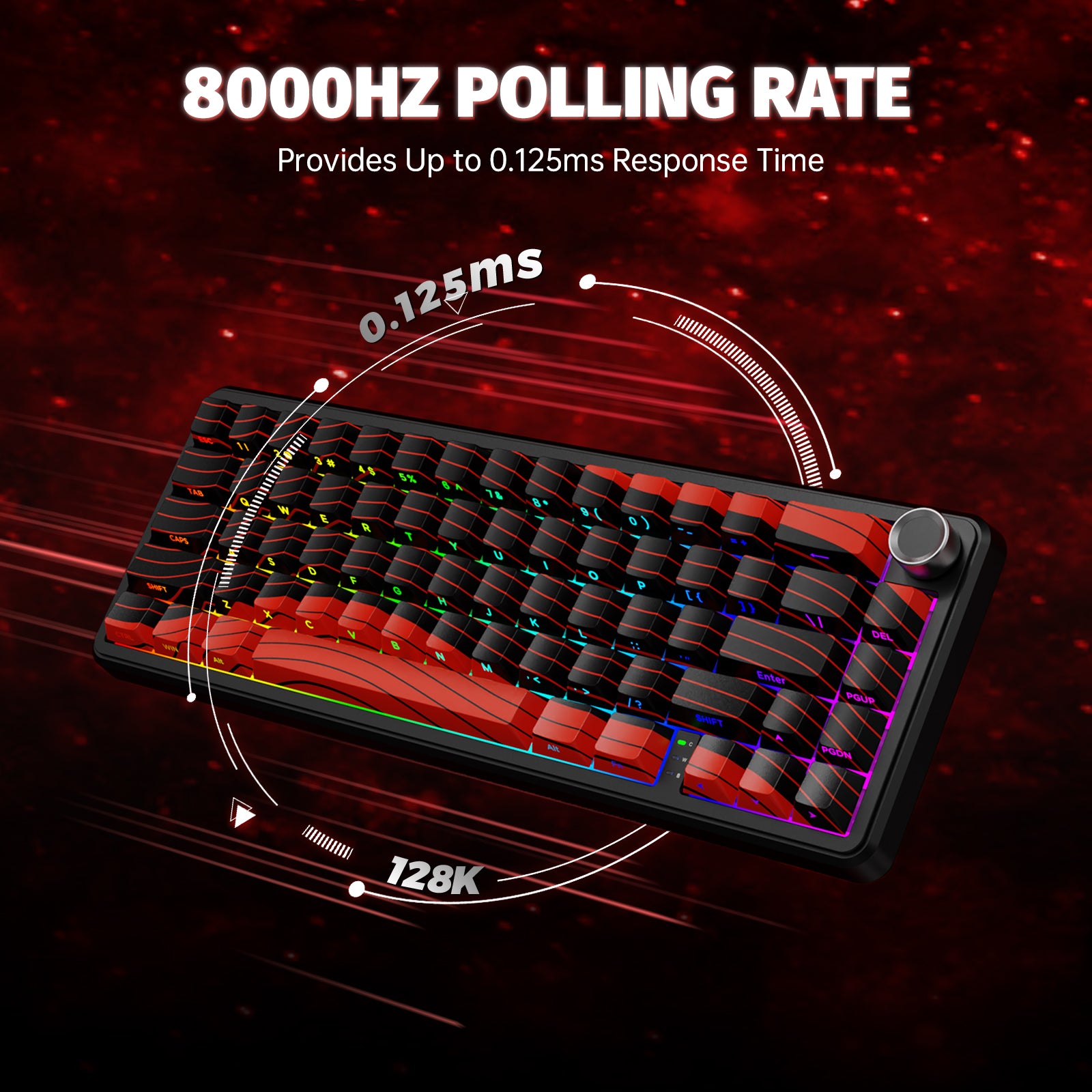 ATTACK SHARK X65PRO HE Teclado Rapid Trigger Sem Fio com Switch Magnético