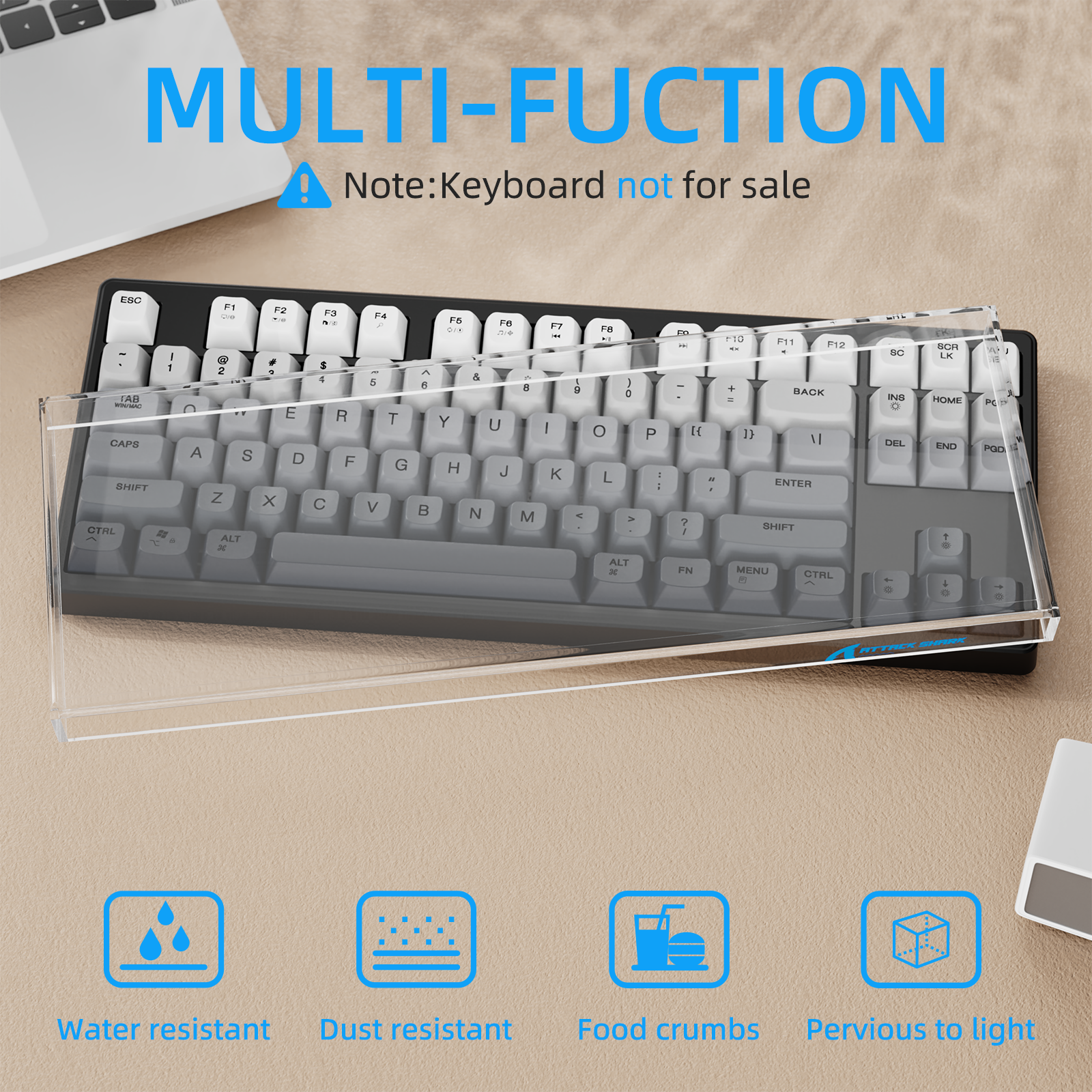 Capa Anti Poeira para Teclado ATTACK SHARK 87 Teclas