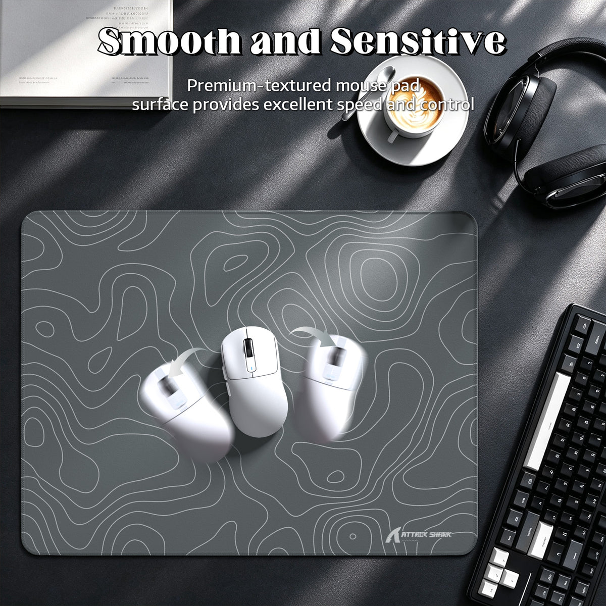 Mousepad gamer eSport ATTACK SHARK CM02SE (405x305x4 MM)