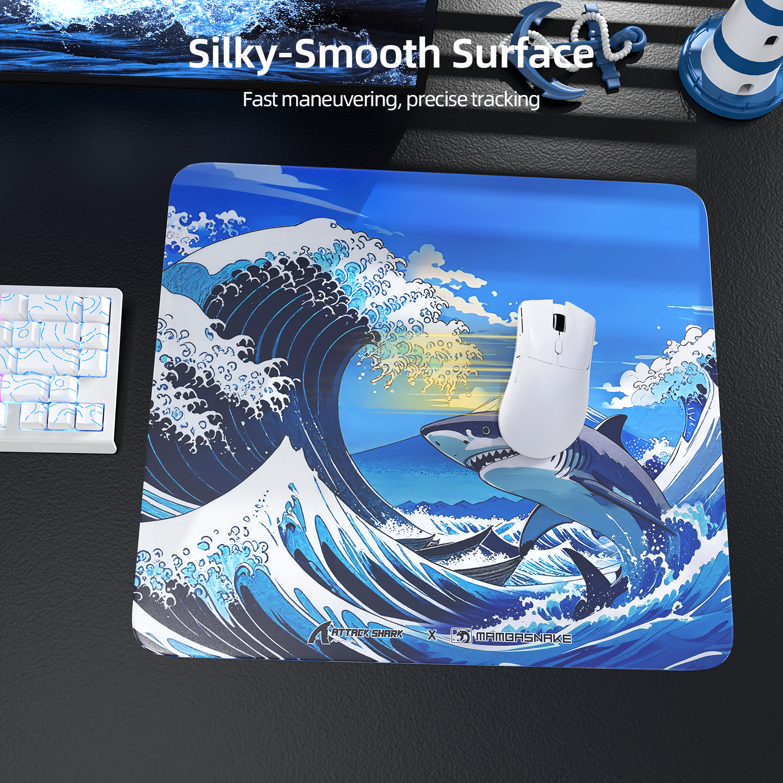 Mousepad Gamer de Vidro Temperado ATTACK SHARK CM05