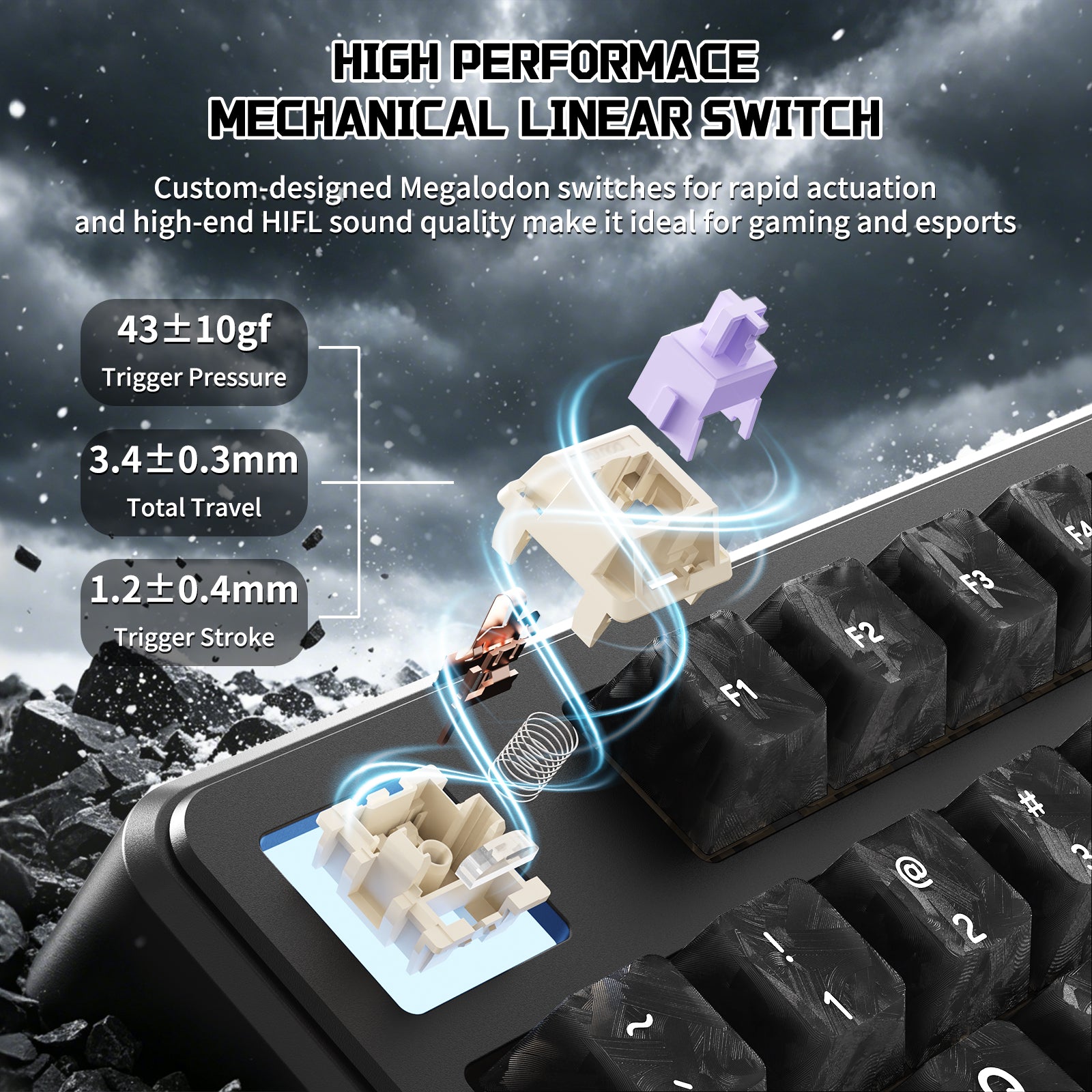Teclado Mecânico Sem Fio ATTACK SHARK X87 ULTRA com Receptor Sem Fio 8K