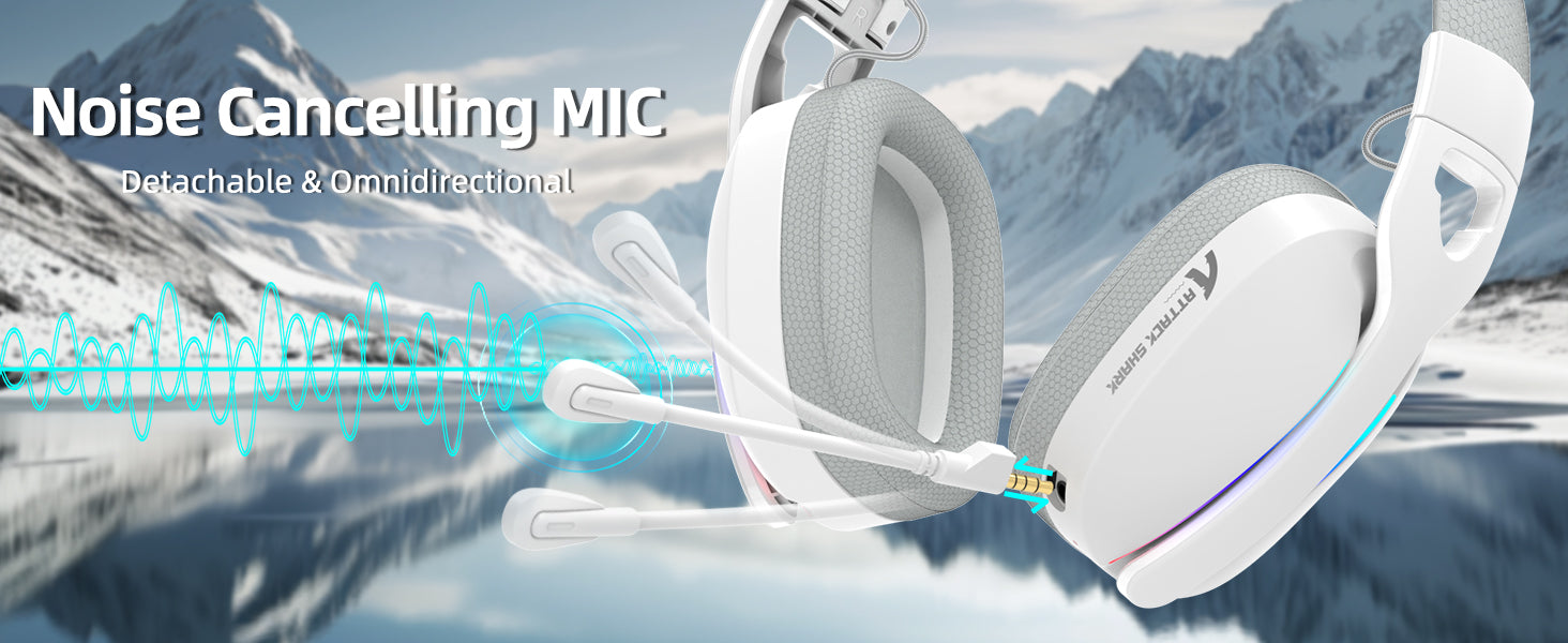 ATTACK SHARK L90 Headset Gamer Dobrável RGB Ultra-Leve Tri-modo