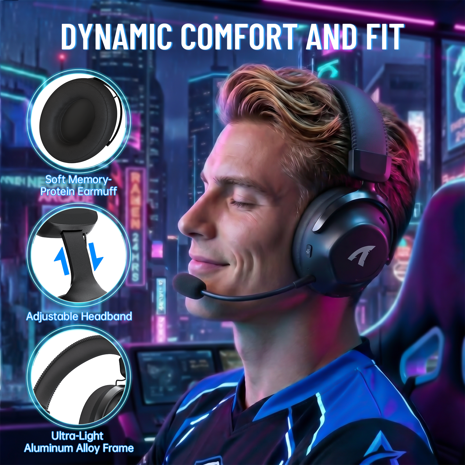 Headset Gamer Sem Fio ATTACK SHARK L50 PRO com Três Modos