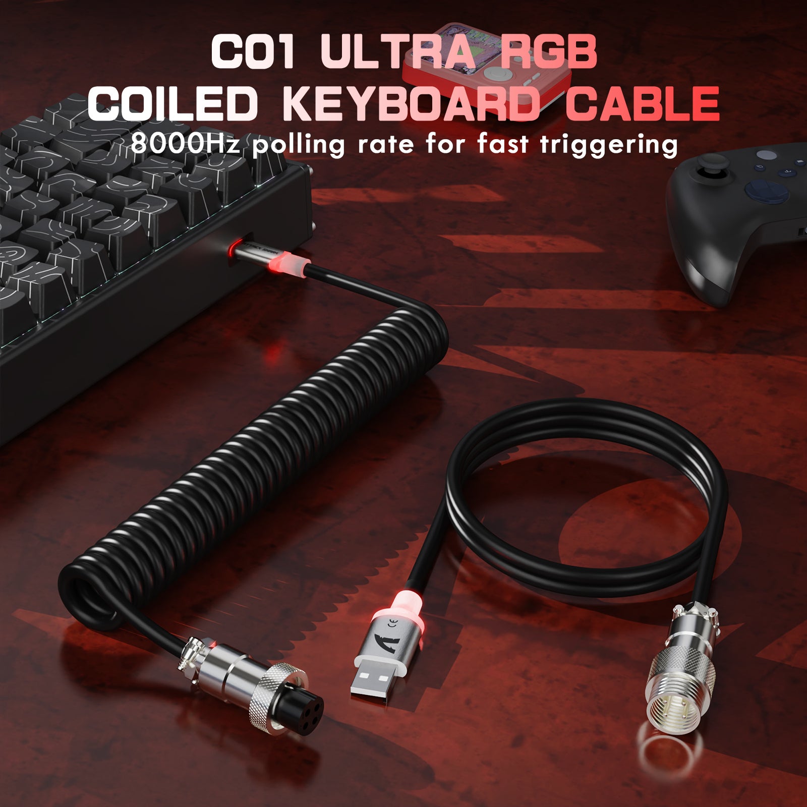 Teclado ATTACK SHARK X68MAX HE Rapid Trigger CNC de Alumínio com Switch Magnético e Cabo Enrolado RGB C01Ultra