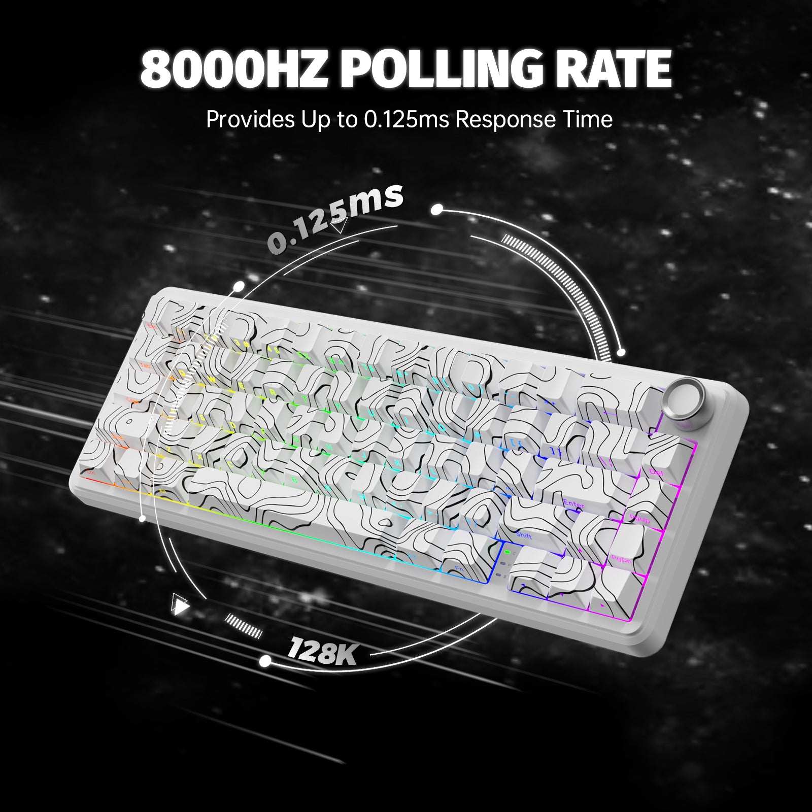 ATTACK SHARK X65PRO HE Teclado Rapid Trigger Sem Fio com Switch Magnético