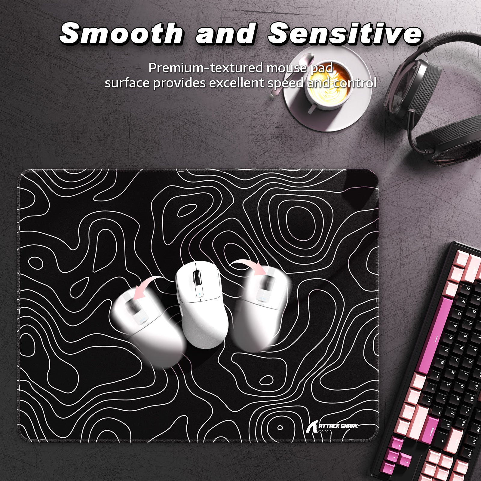 Mousepad Gamer eSport ATTACK SHARK CM02SE (410x310x4 MM)