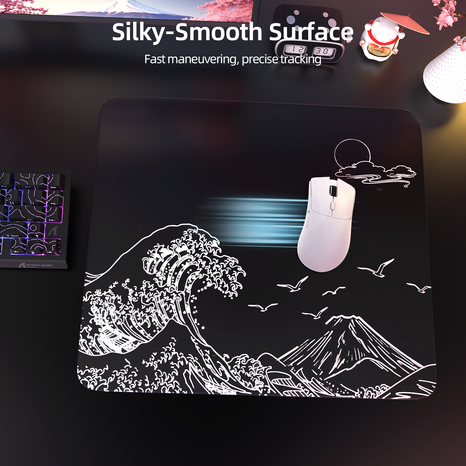 Mousepad Gamer de Vidro Temperado ATTACK SHARK CM05