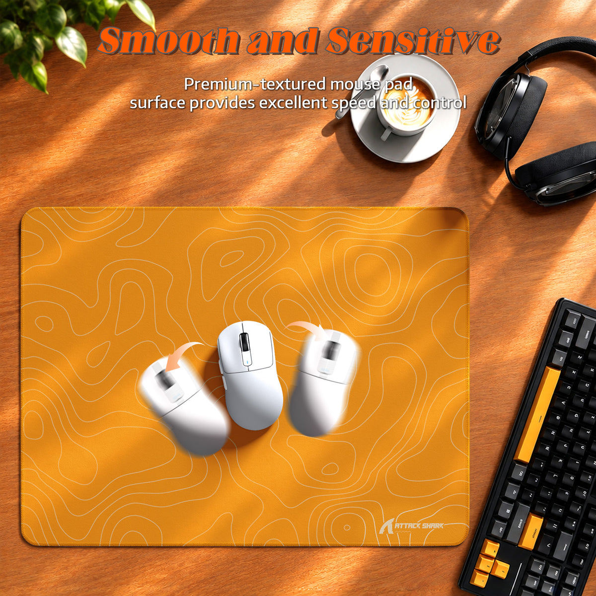 Mousepad gamer eSport ATTACK SHARK CM02SE (405x305x4 MM)