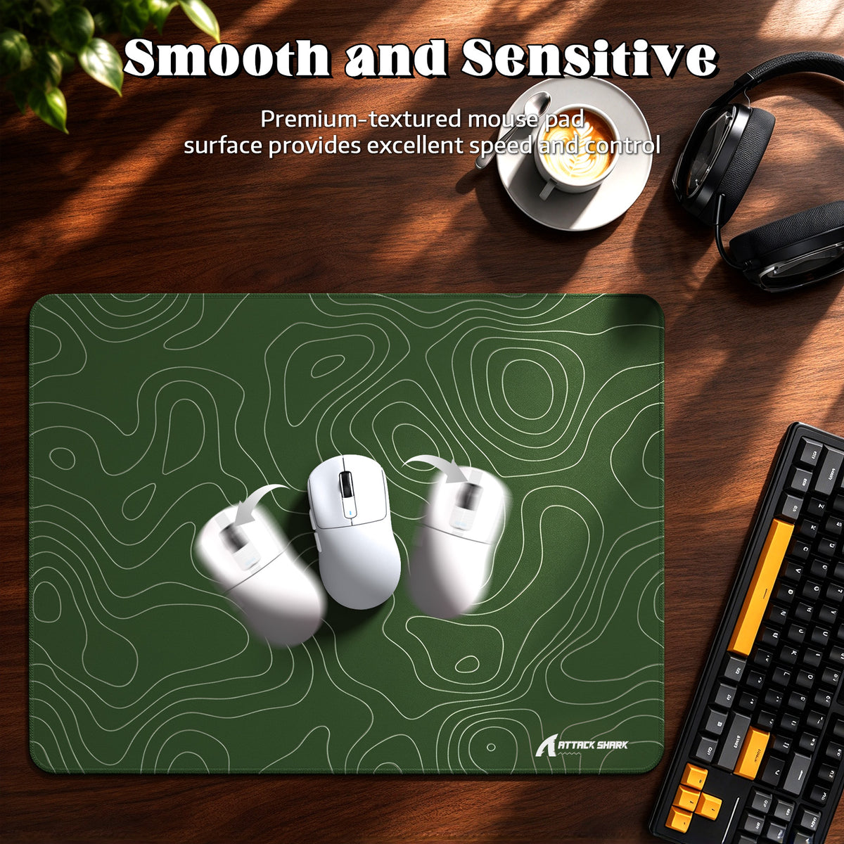 Mousepad gamer eSport ATTACK SHARK CM02SE (405x305x4 MM)