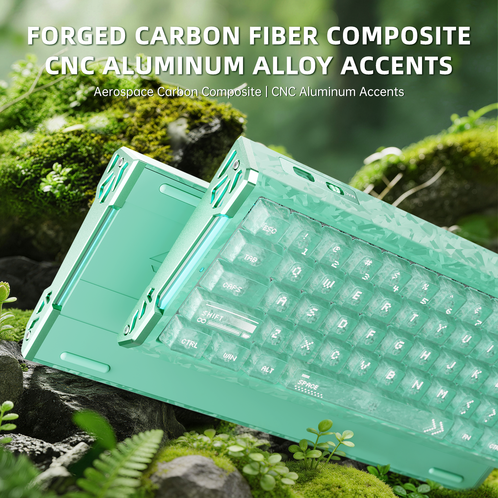 Teclado ATTACK SHARK R68 HE Rapid Trigger com Switch Magnético em Fibra de Carbono