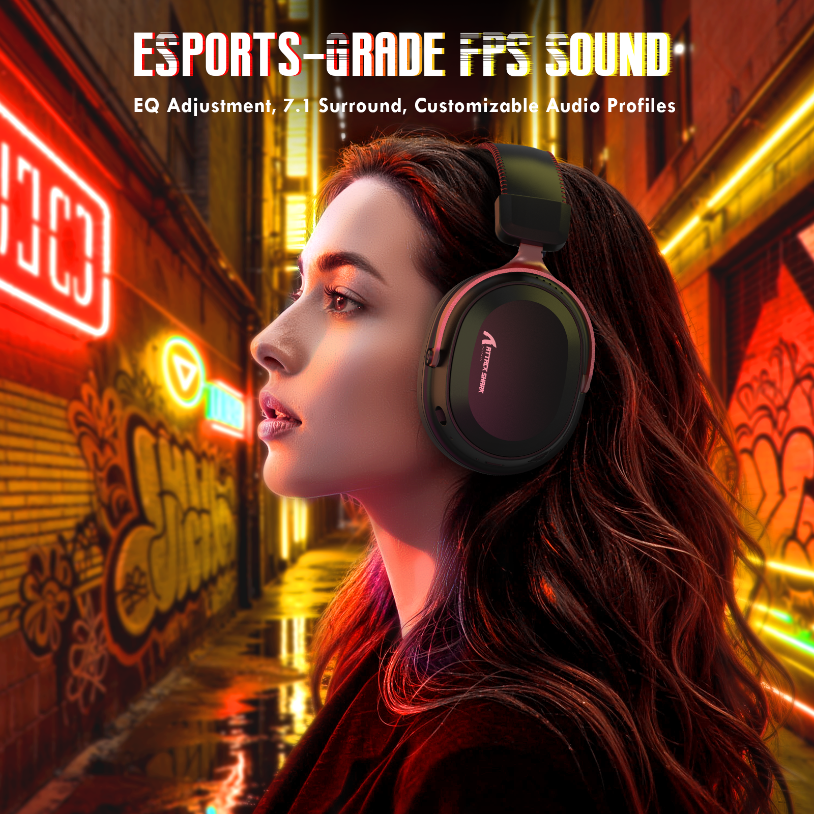 Headset Gamer Sem Fio ATTACK SHARK L30PRO