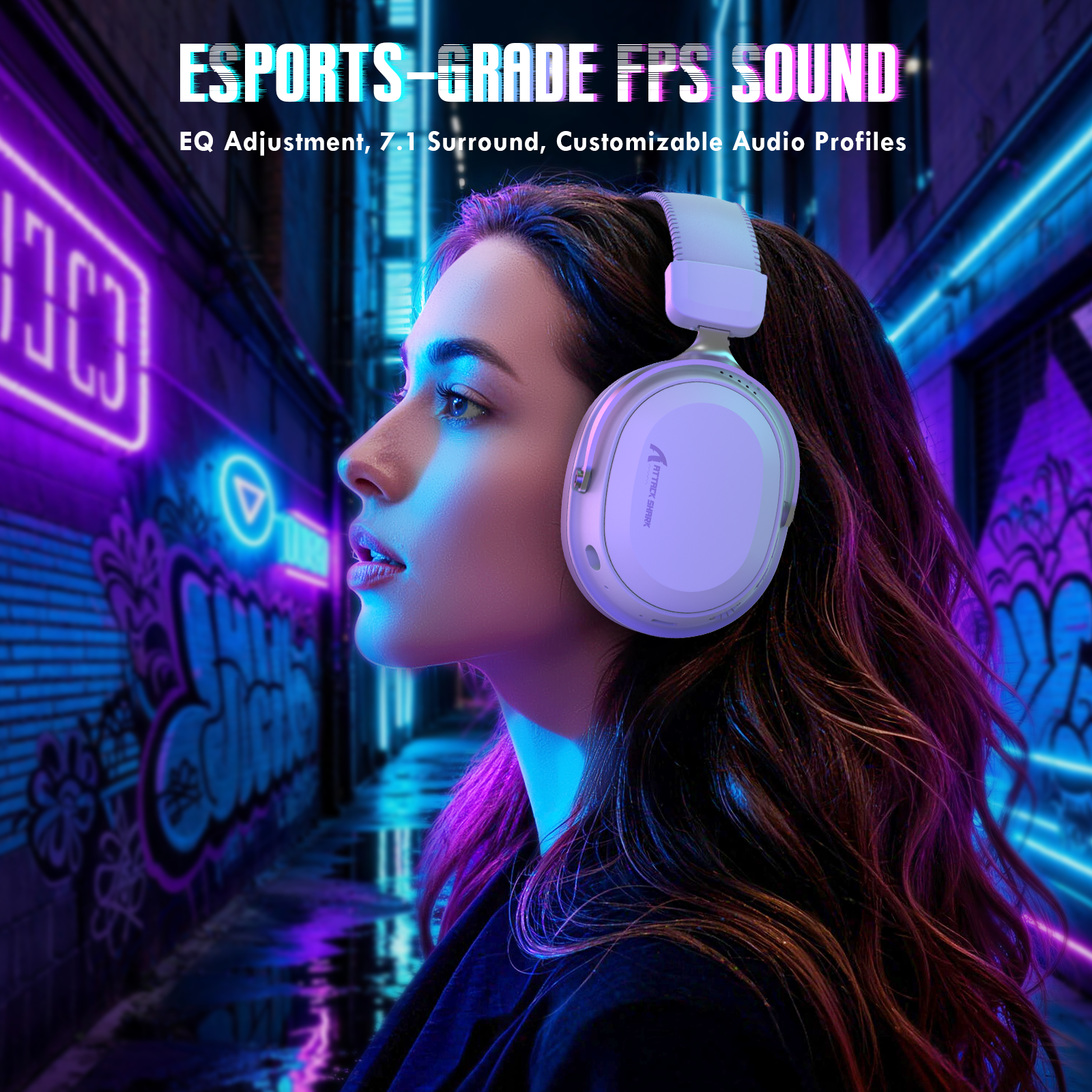 Headset Gamer Sem Fio ATTACK SHARK L30PRO