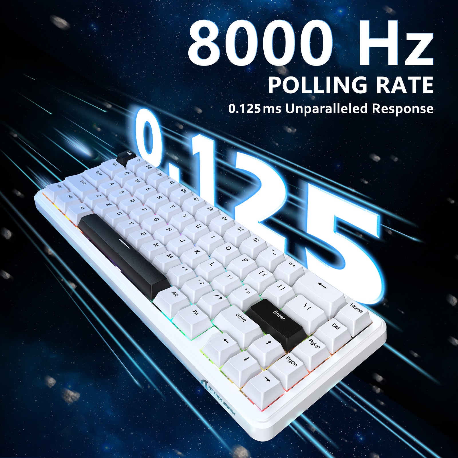 ATTACK SHARK X65 HE Keyboard with 8000Hz Polling Rate