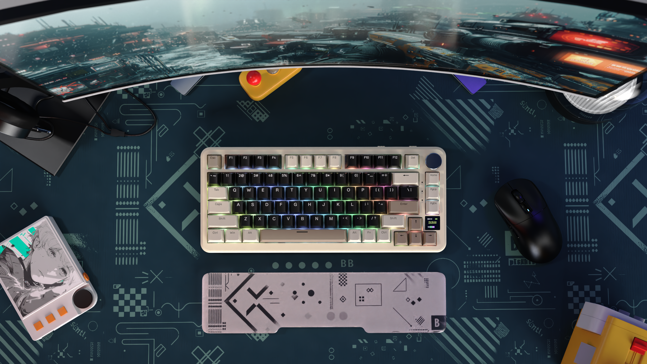 ATTACK SHARK X85PRO Teclado Mecânico Tri-modo com Gaxeta