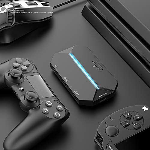 ATTACK SHARK G6L gaming converter with PlayStation controller, gaming mouse, and console accessory