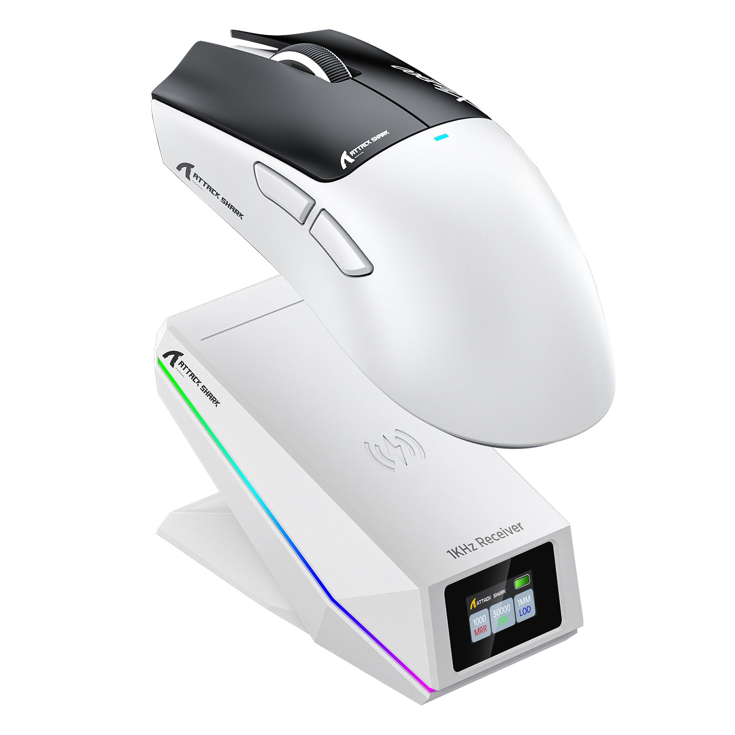 Mouse Gamer Sem Fio ATTACK SHARK X11 PRO V2 com Tela TFT e Base de Carregamento com Cabo Enrolado C06