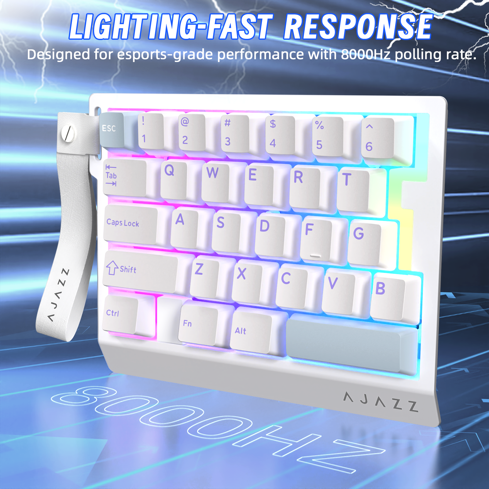Teclado Gamer com Fio para Uma Mão ATTACK SHARK X AJAZZ AK029