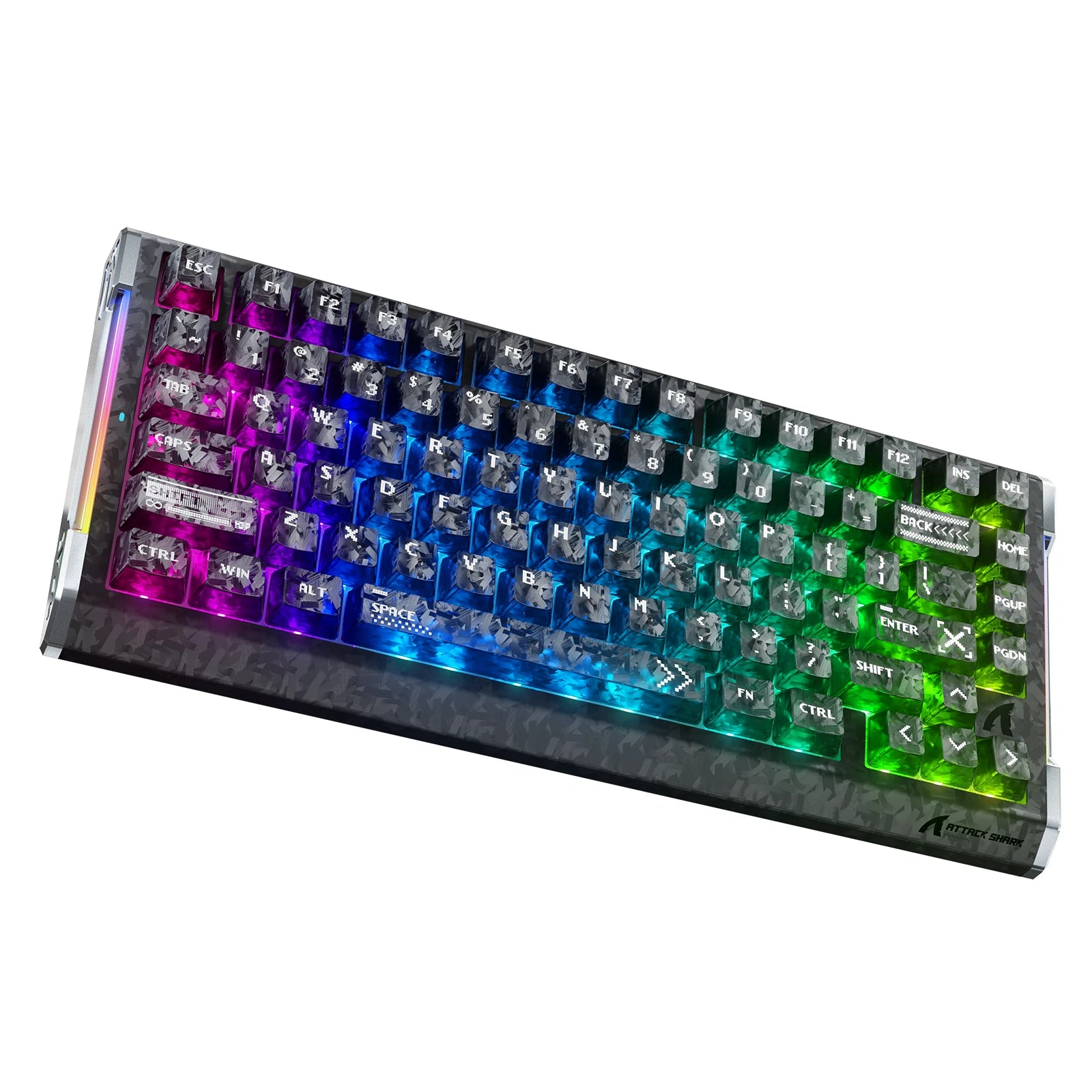 ATTACK SHARK R86 HE Teclado de fibra de carbono com acionamento rápido e switches magnéticos