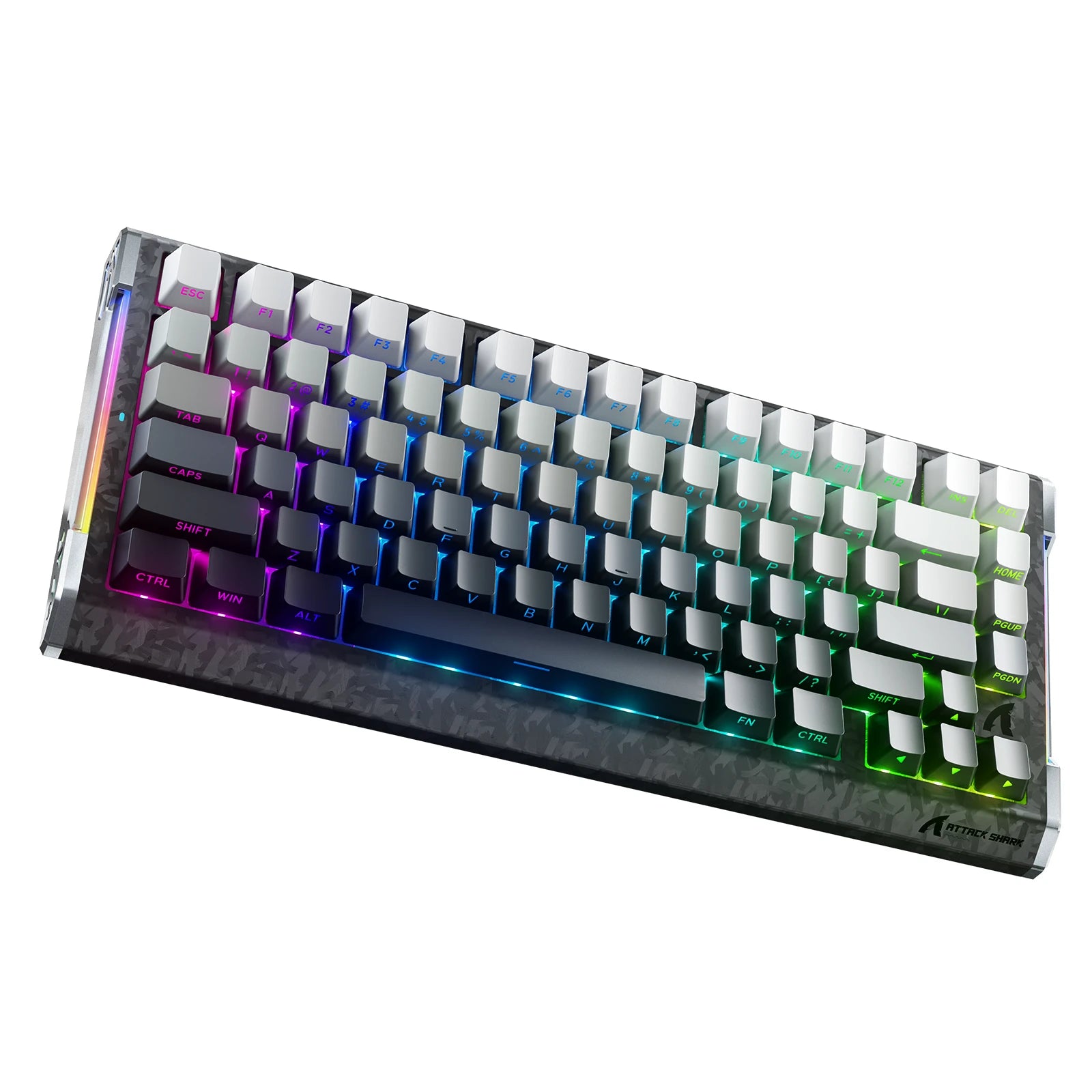 ATTACK SHARK R86 HE Teclado de fibra de carbono com acionamento rápido e switches magnéticos