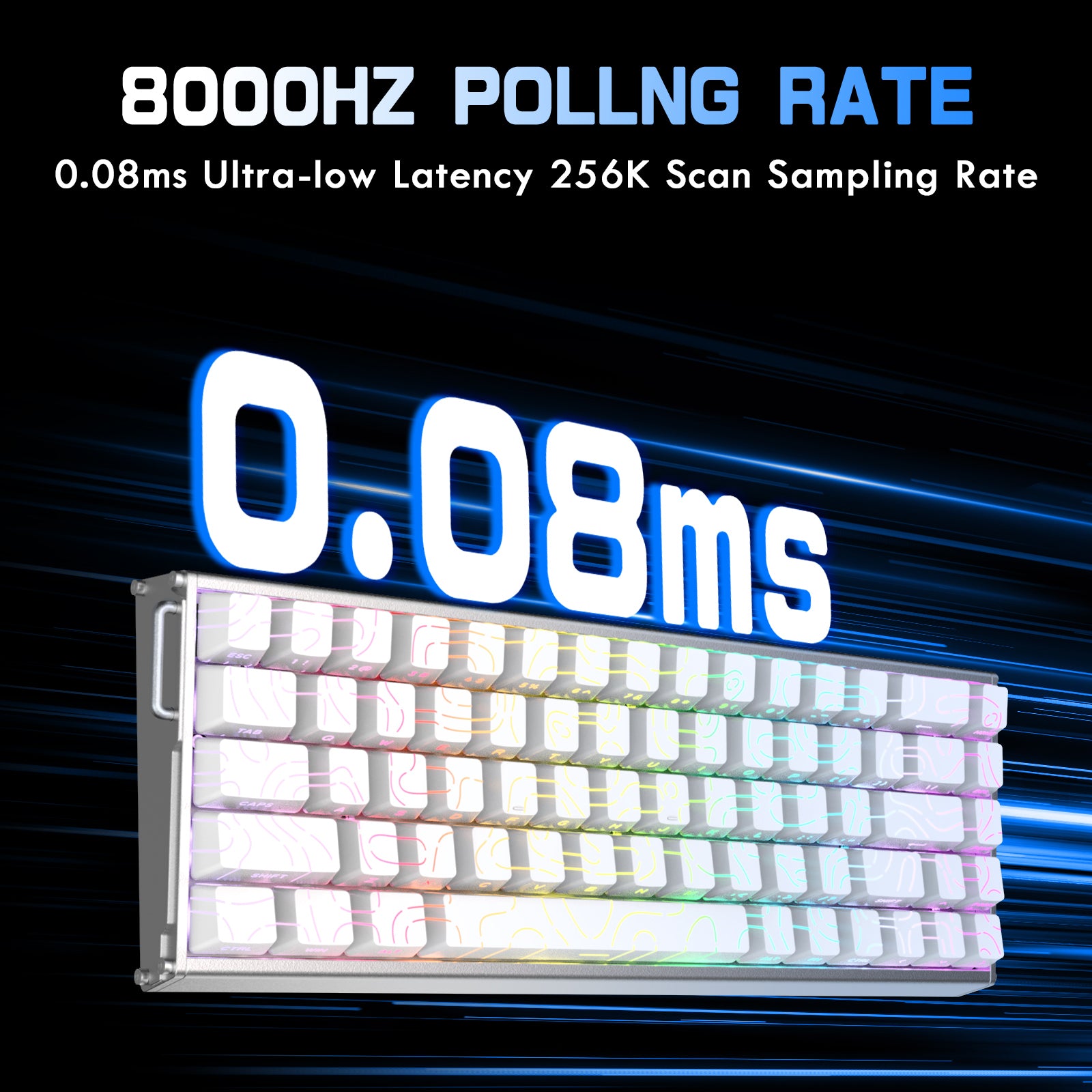 Teclado ATTACK SHARK X68MAX HE Rapid Trigger CNC de Alumínio com Switch Magnético e Cabo Enrolado RGB C01Ultra