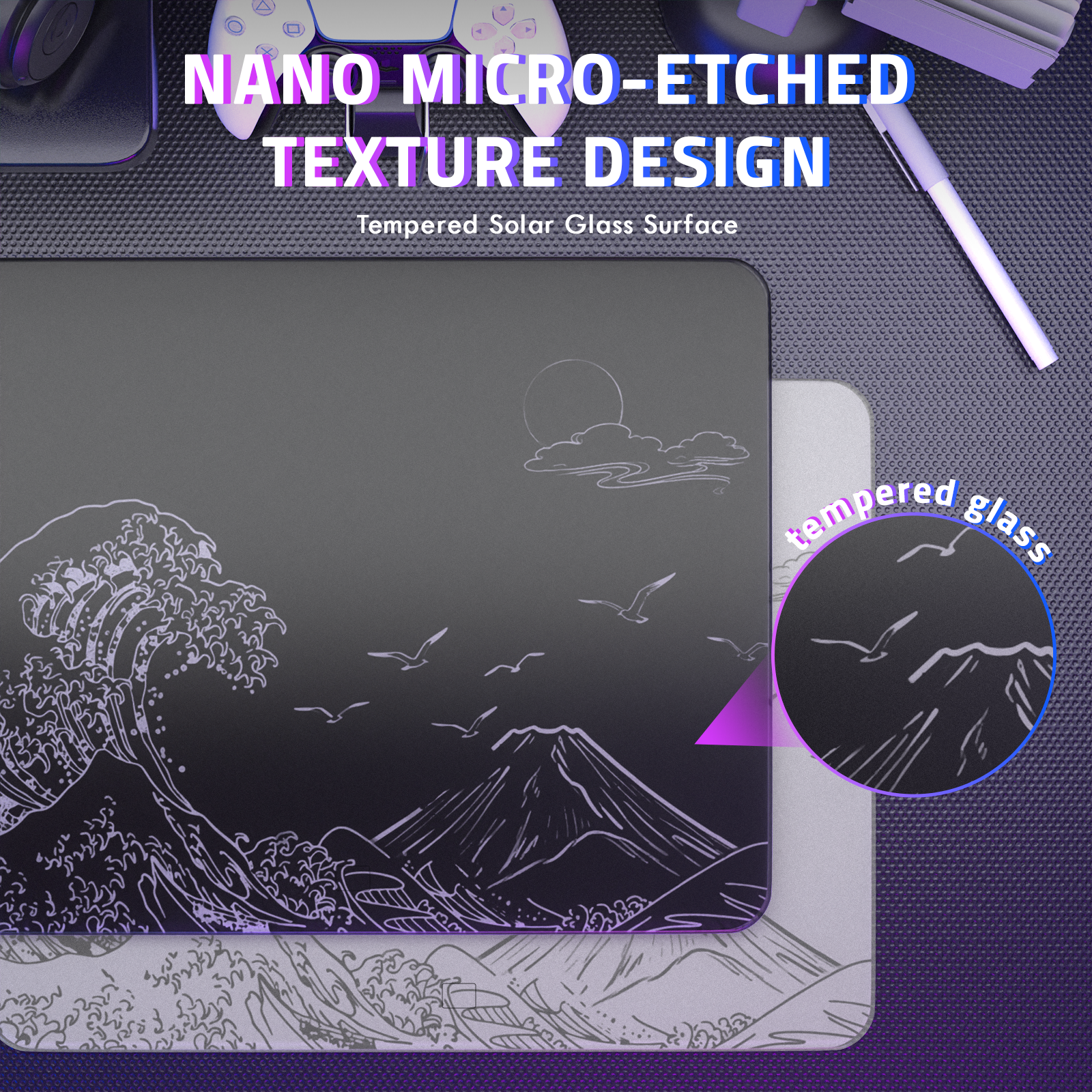 Mousepad Gamer de Vidro Temperado ATTACK SHARK CM05