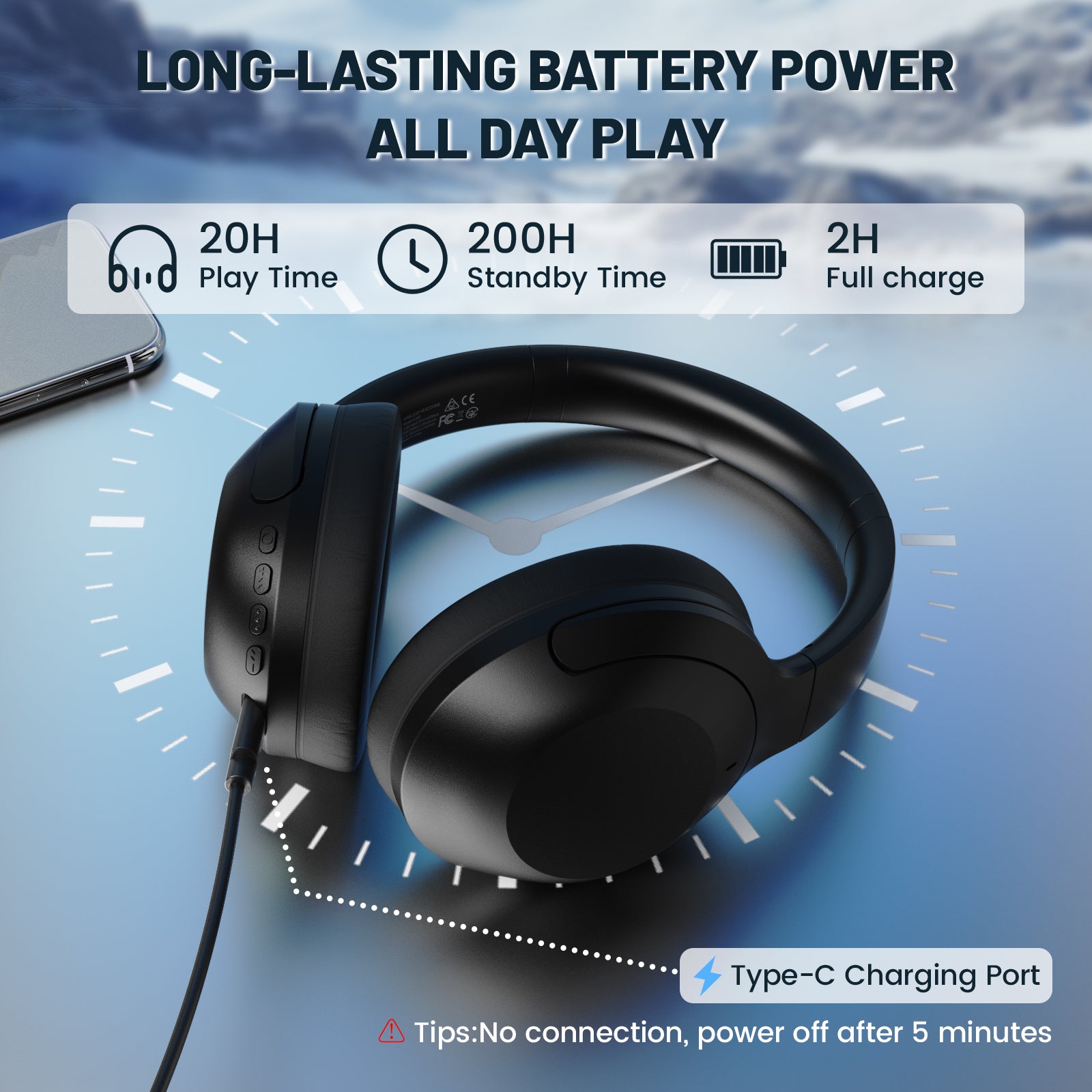 ATTACK SHARK G300 Headphones - Long-lasting Battery