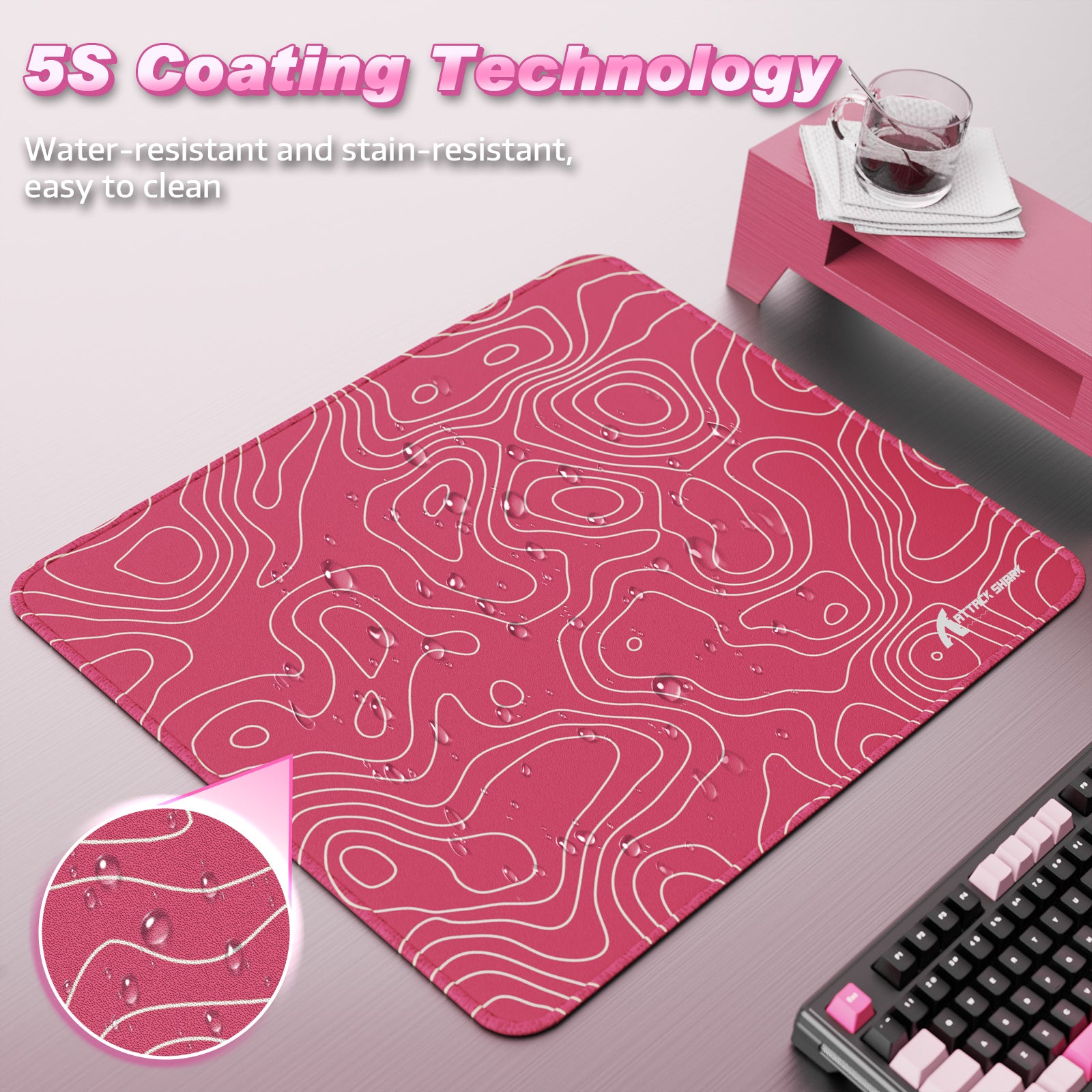 ATTACK SHARK CM02 Mousepad Gamer eSport (450x400x4 MM)