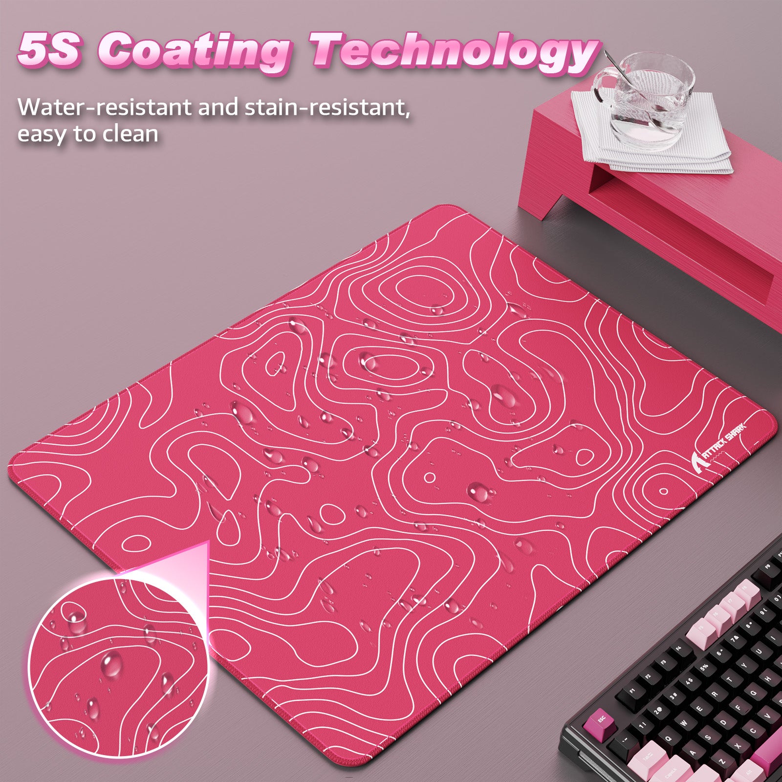 Mousepad Gamer eSport ATTACK SHARK CM02SE (410x310x4 MM)
