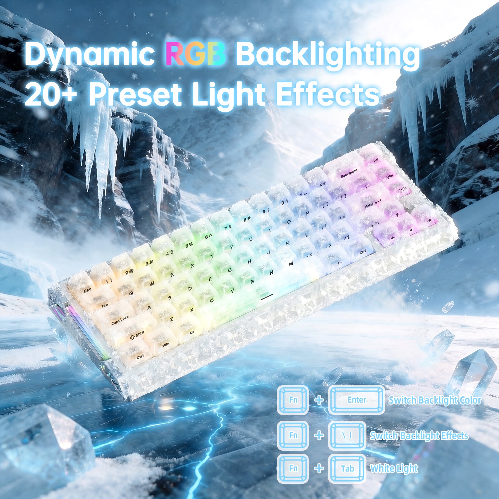 Teclado com Fio ATTACK SHARK R68 HE Rapid Trigger com Switch Magnético em Fibra de Carbono e Cabo RGB Enrolado C01 Ultra
