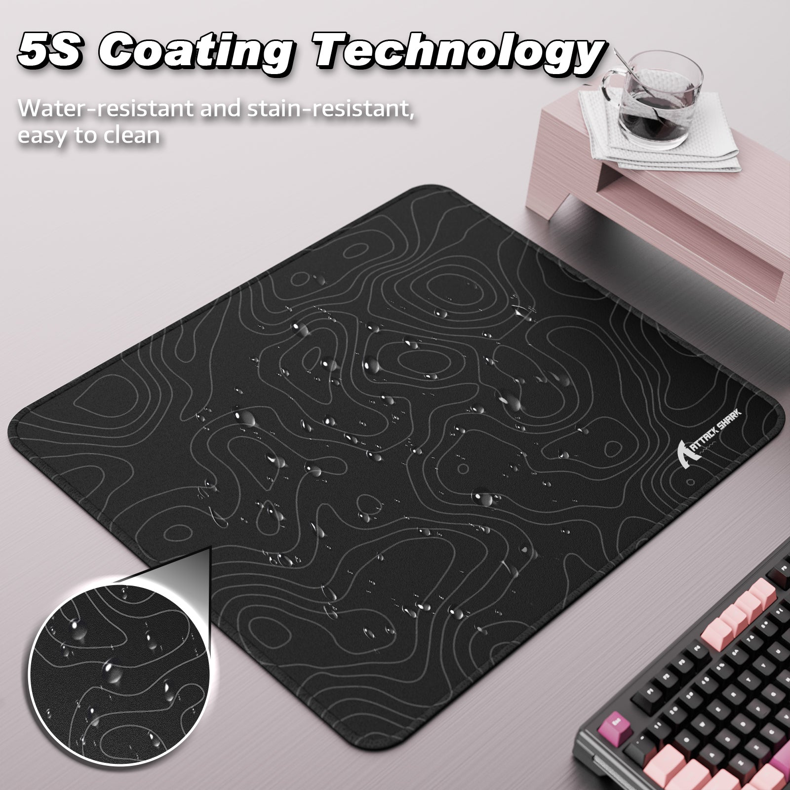 ATTACK SHARK CM02 Mousepad Gamer eSport (450x400x4 MM)