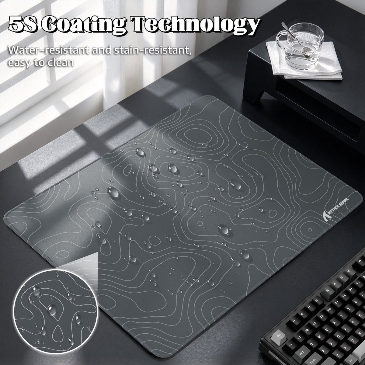 Mousepad gamer eSport ATTACK SHARK CM02SE (405x305x4 MM)