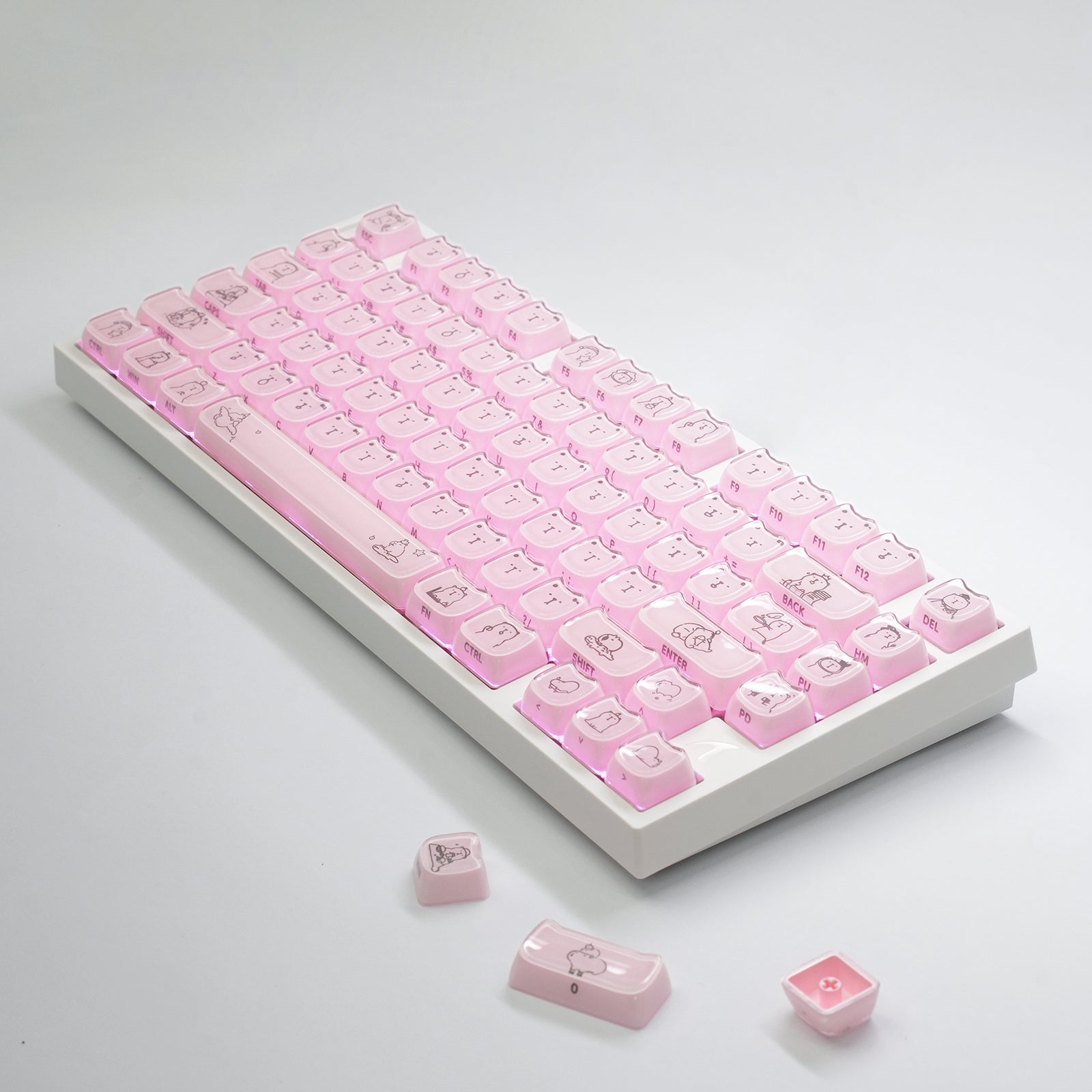ATTACK SHARK SK05 118/119 teclas, keycaps de PBT, MOA, ANSI