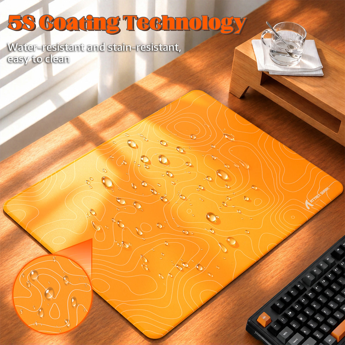 Mousepad gamer eSport ATTACK SHARK CM02SE (405x305x4 MM)