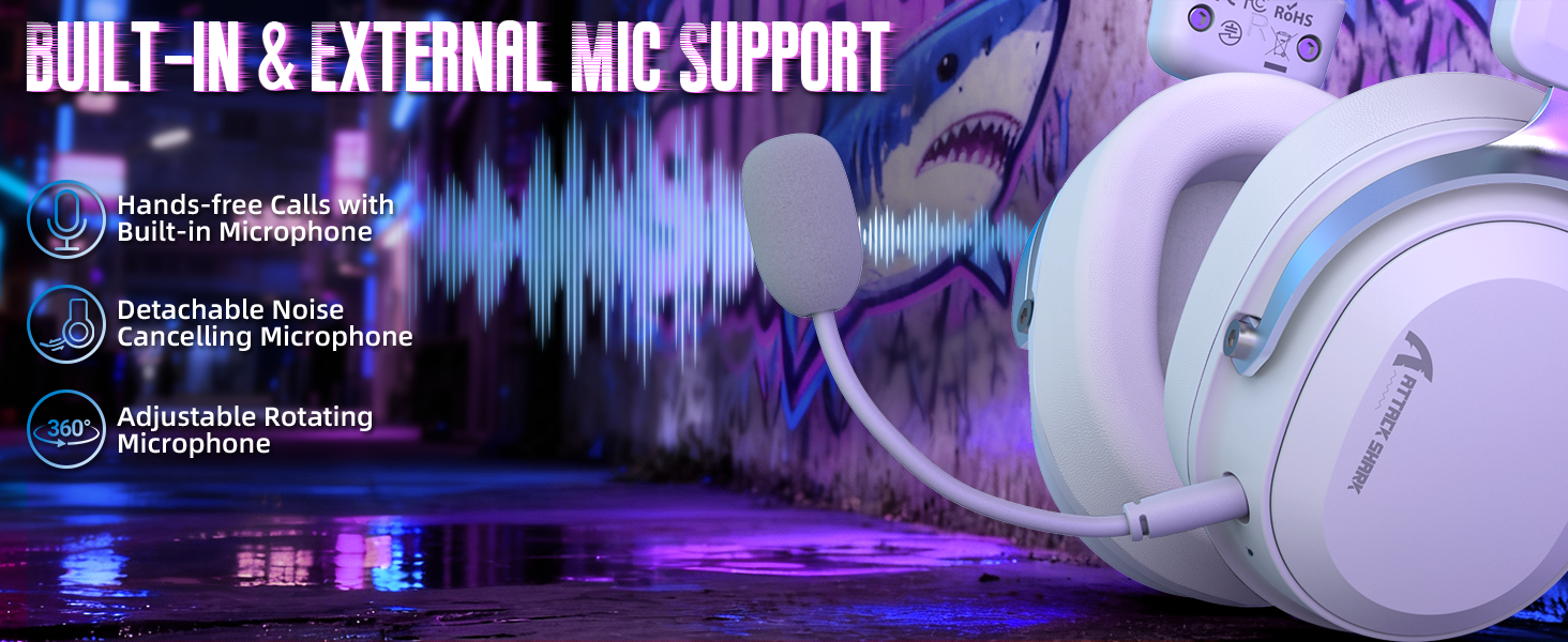 Headset Gamer Sem Fio ATTACK SHARK L30PRO