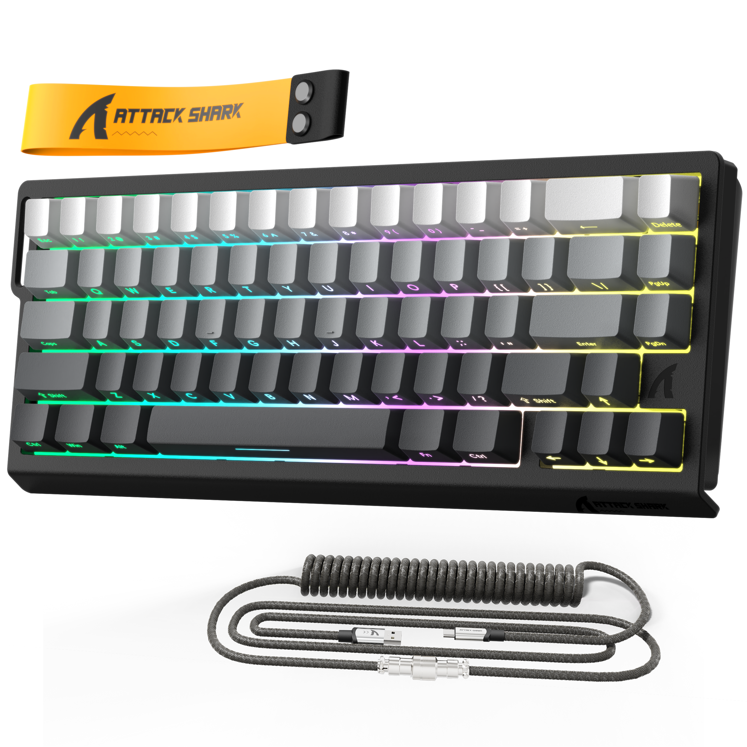 ATTACK SHARK X68 HE Teclado Rapid Trigger com Switch Magnético e Cabo Enrolado C01PRO
