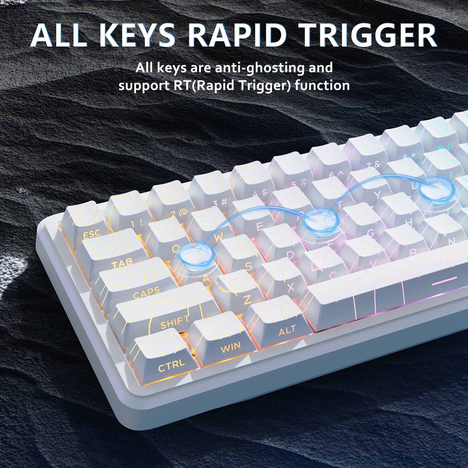 Teclado ATTACK SHARK X65 HE com chave magnética de disparo rápido