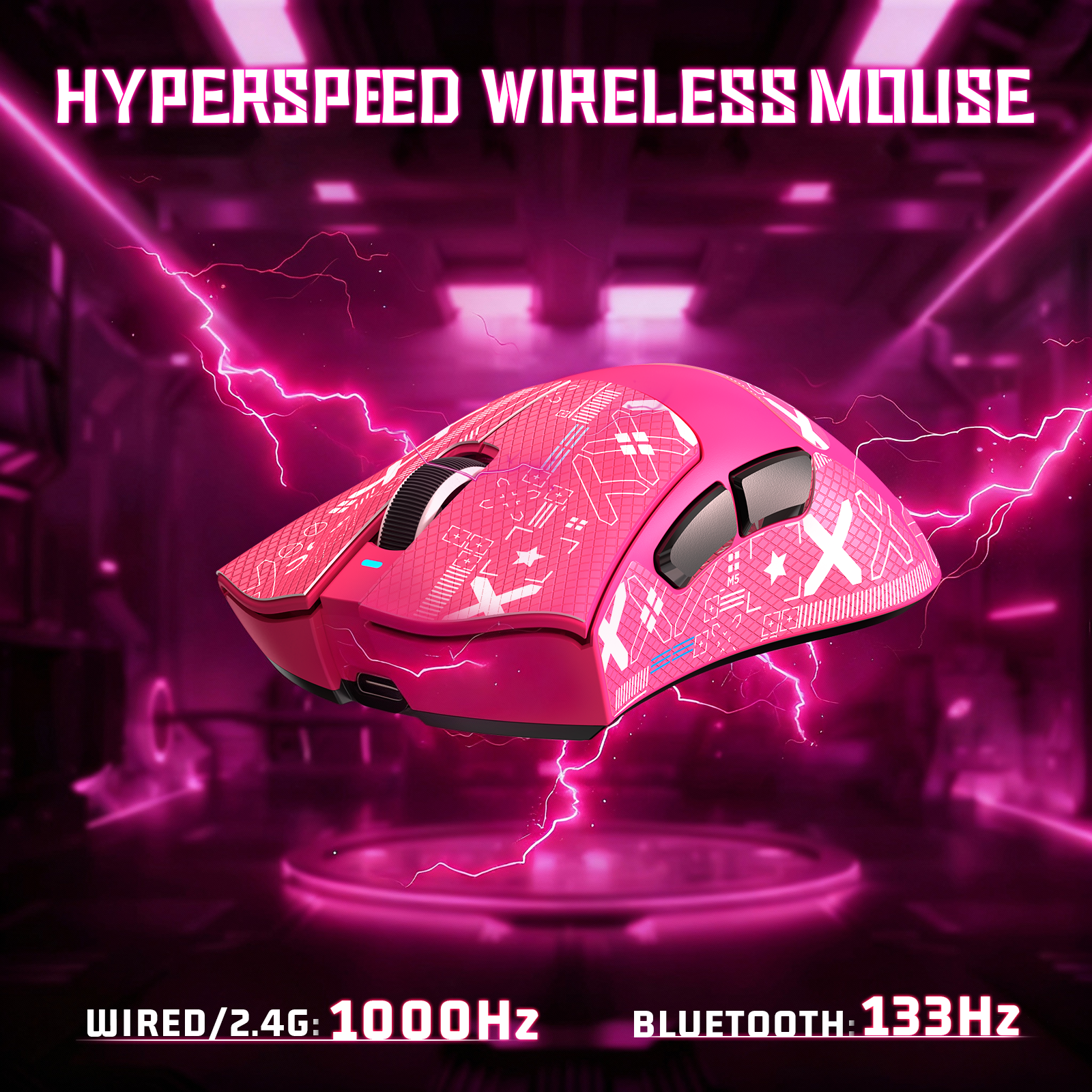 Mouse Gamer Tri-modo Ultra-Leve ATTACK SHARK V3