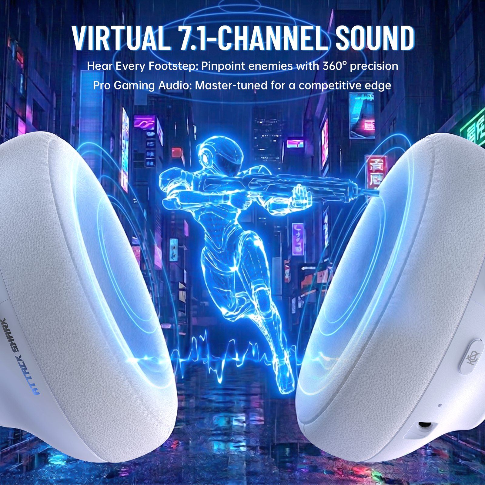 Headset Gamer Sem Fio ATTACK SHARK L50 PRO com Três Modos