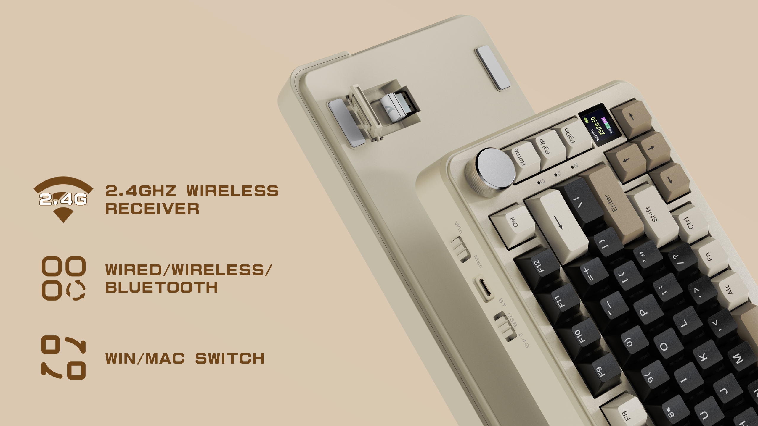 ATTACK SHARK X85PRO Teclado Mecânico Tri-modo com Gaxeta