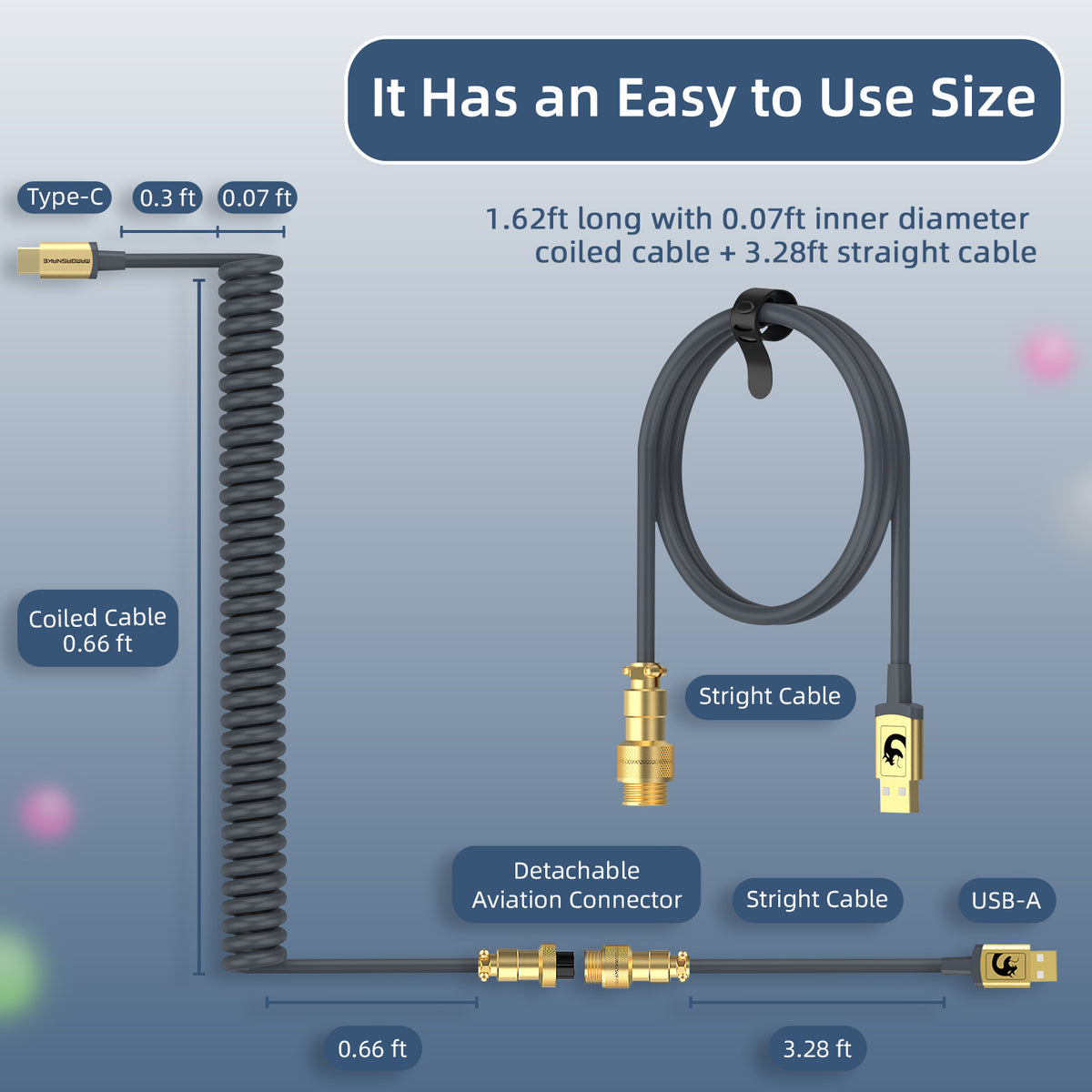 ATTACK SHARK x MAMBASNAKE C02 Cabo Enrolado