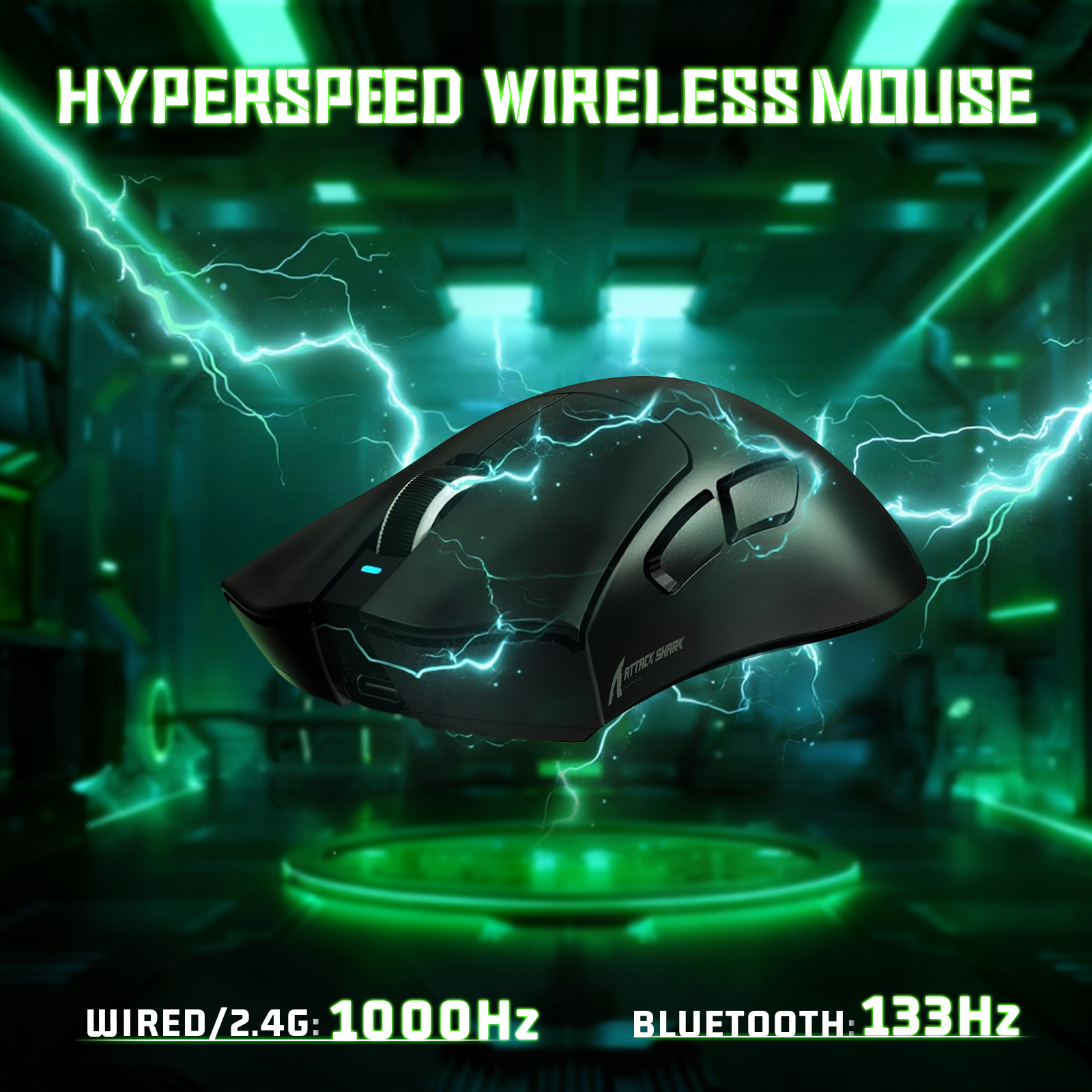 Mouse Gamer Tri-modo Ultra-Leve ATTACK SHARK V3