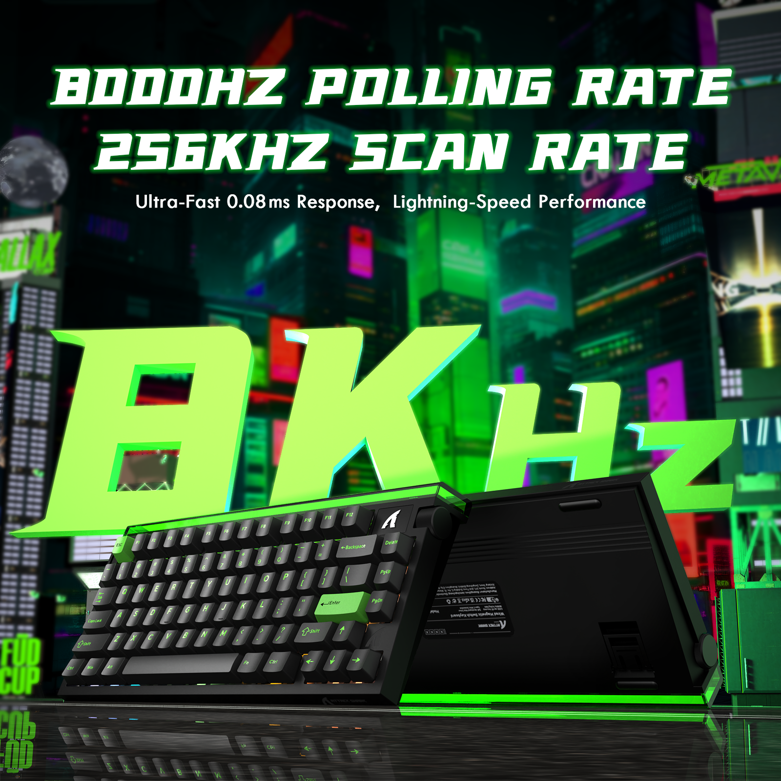 Teclado Mecânico ATTACK SHARK R85 HE Rapid Trigger com Switch Magnético e Custom Lightbox