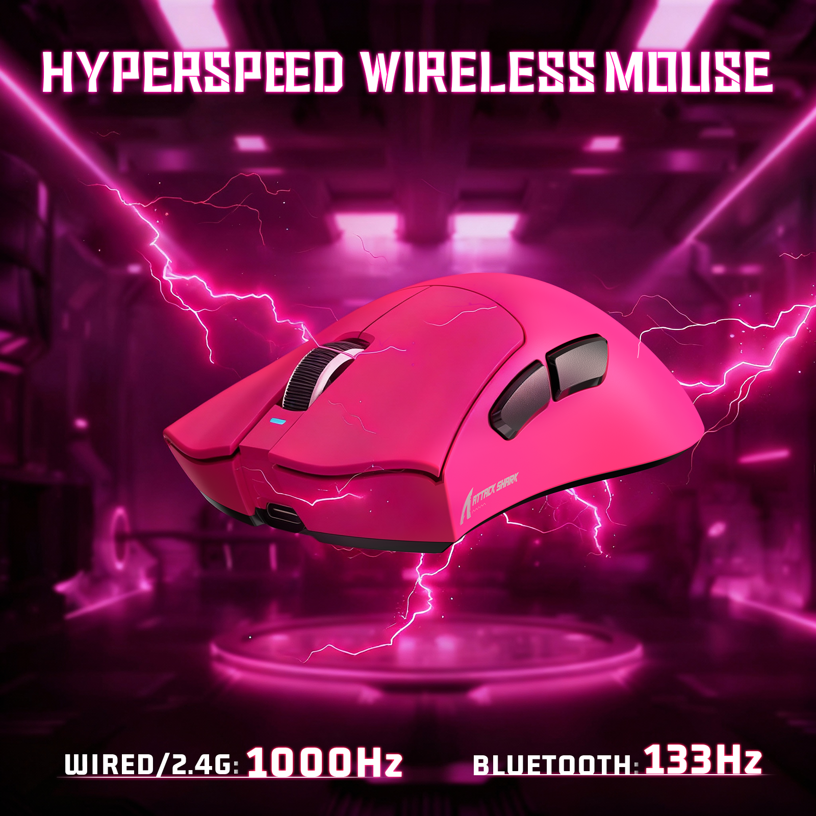 Mouse Gamer Tri-modo Ultra-Leve ATTACK SHARK V3