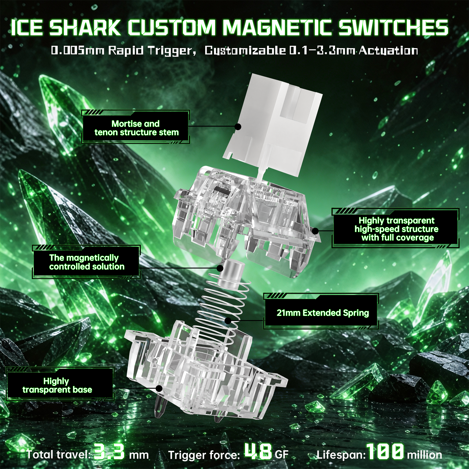 Teclado com fio ATTACK SHARK R98 HE Carbon Fiber, gatilho rápido, interruptor magnético, com cabo enrolado C01 Ultra RGB