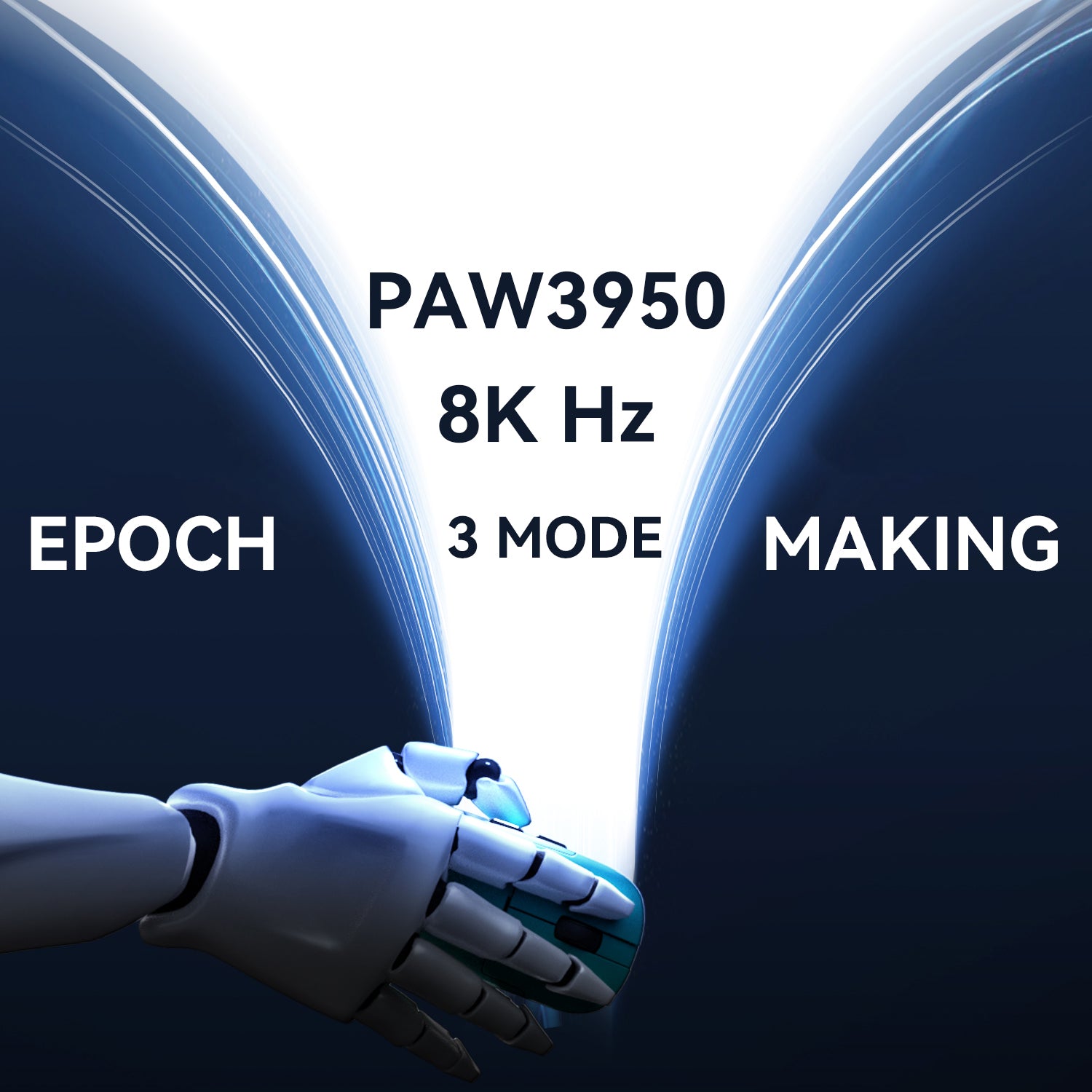 AJAZZ AJ159 APEX gaming mouse with 8K charging dock, color display, and tri-mode connectivity