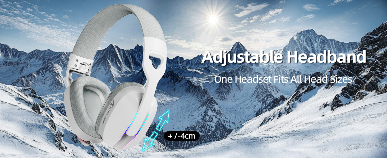 ATTACK SHARK L90 Headset Gamer Dobrável RGB Ultra-Leve Tri-modo