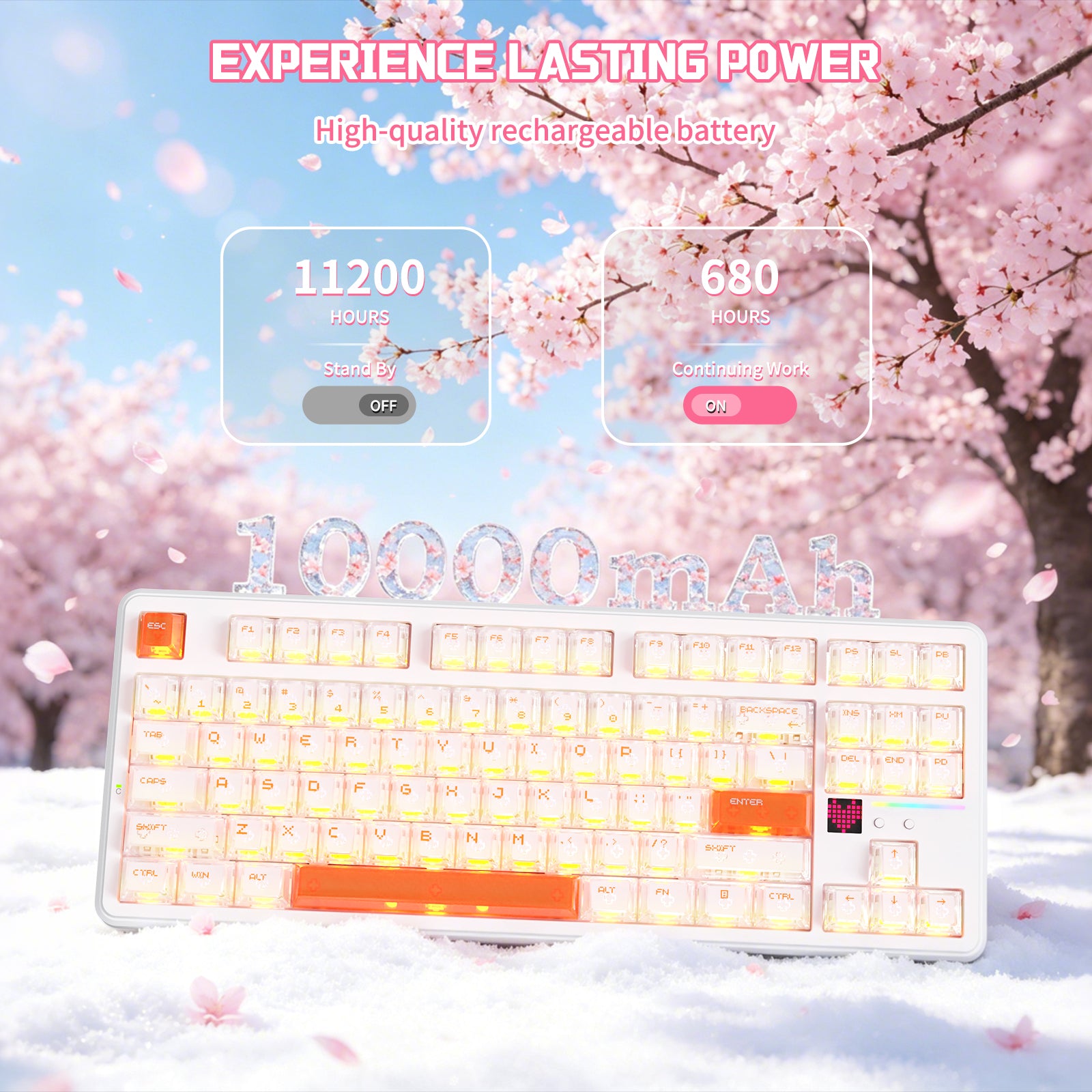 Teclado Mecânico Sem Fio ATTACK SHARK X87 ULTRA com Receptor Sem Fio 8K